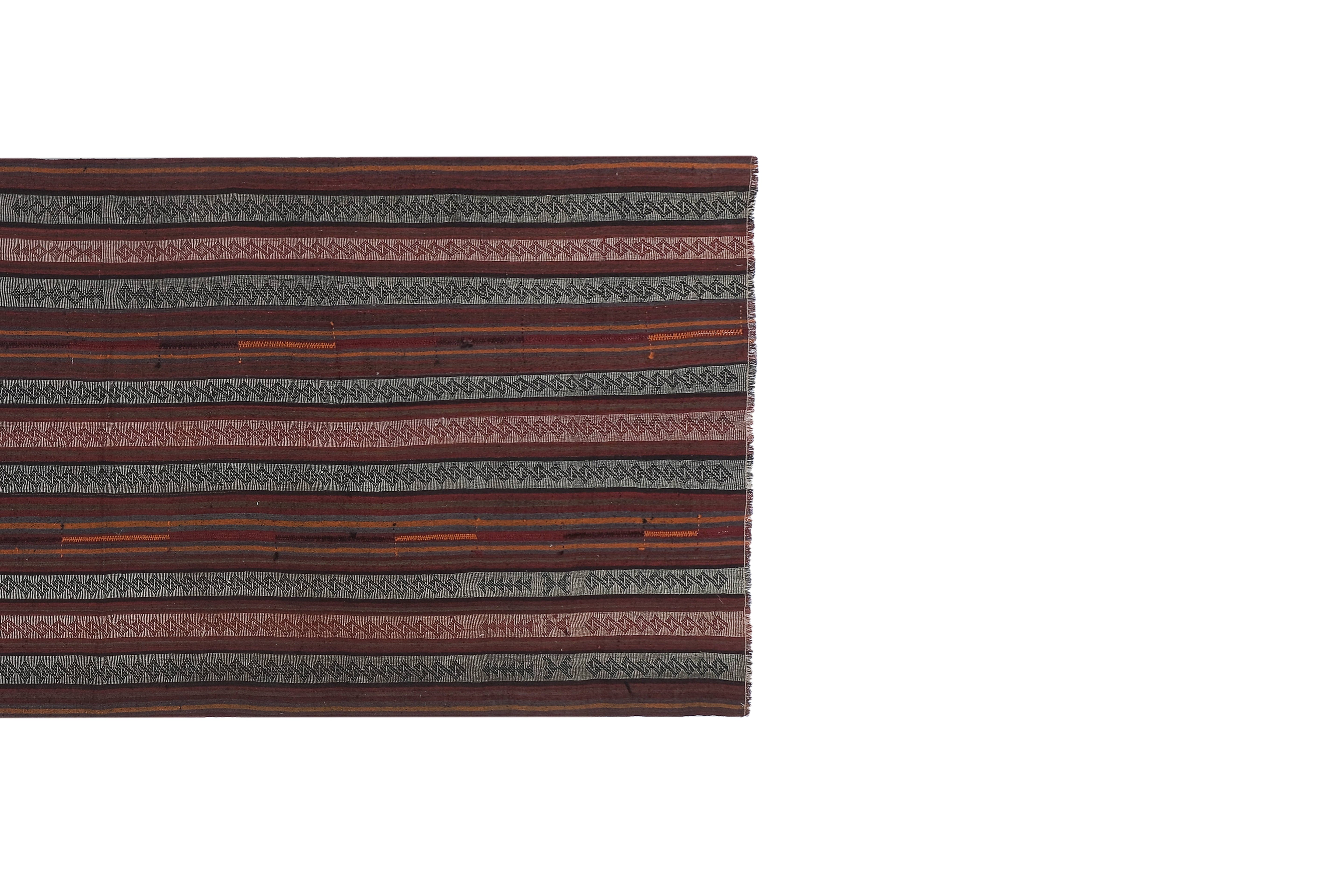 Vintage Turkish Kilim Rug 4'4'' x 13'