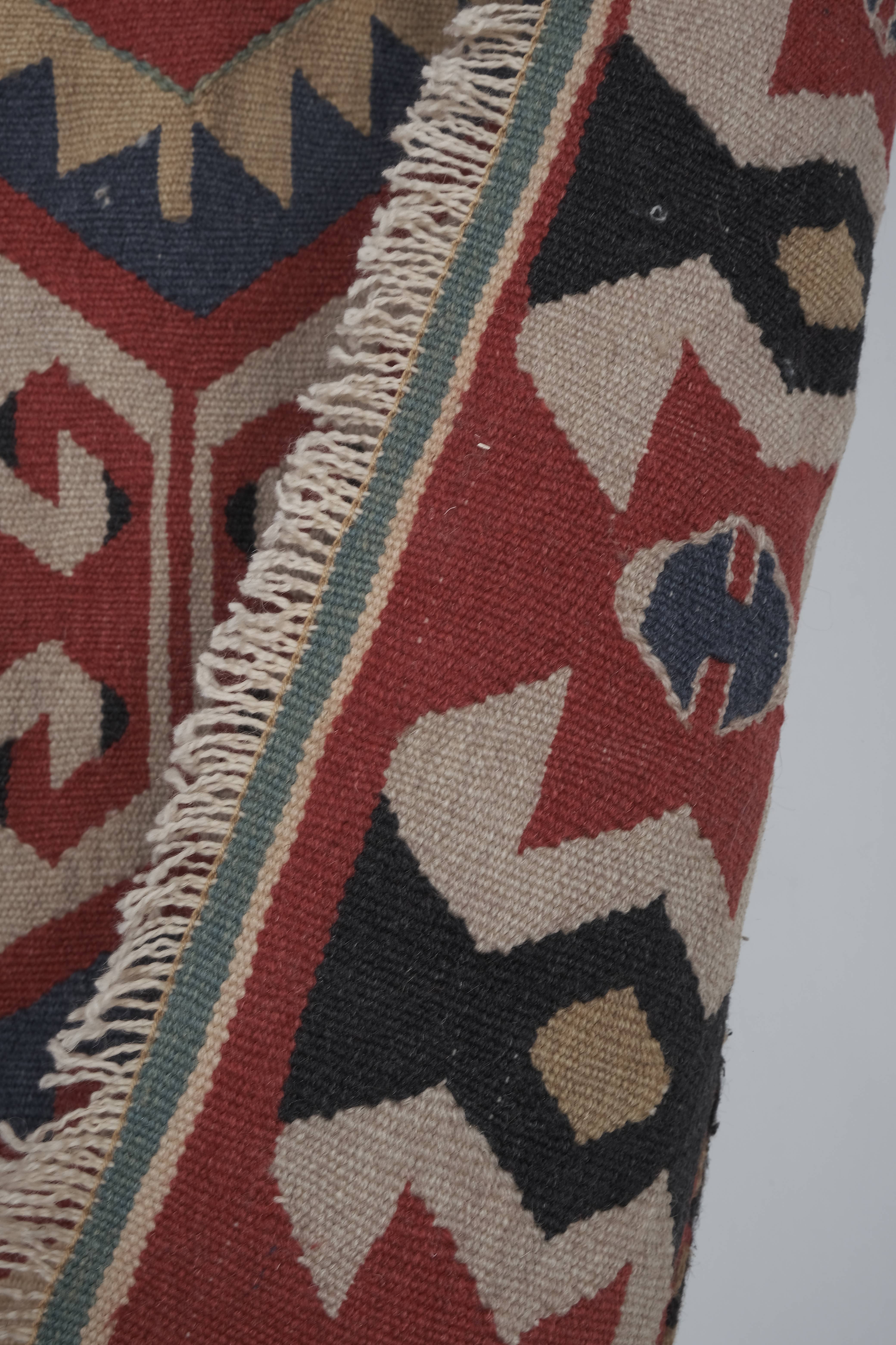 Vintage Turkish Kilim Rug 3'10'' x 5'7''