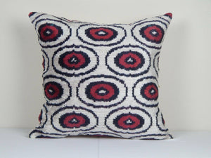 Silk Ikat Velvet Pillow Cover | 18'' x 18''