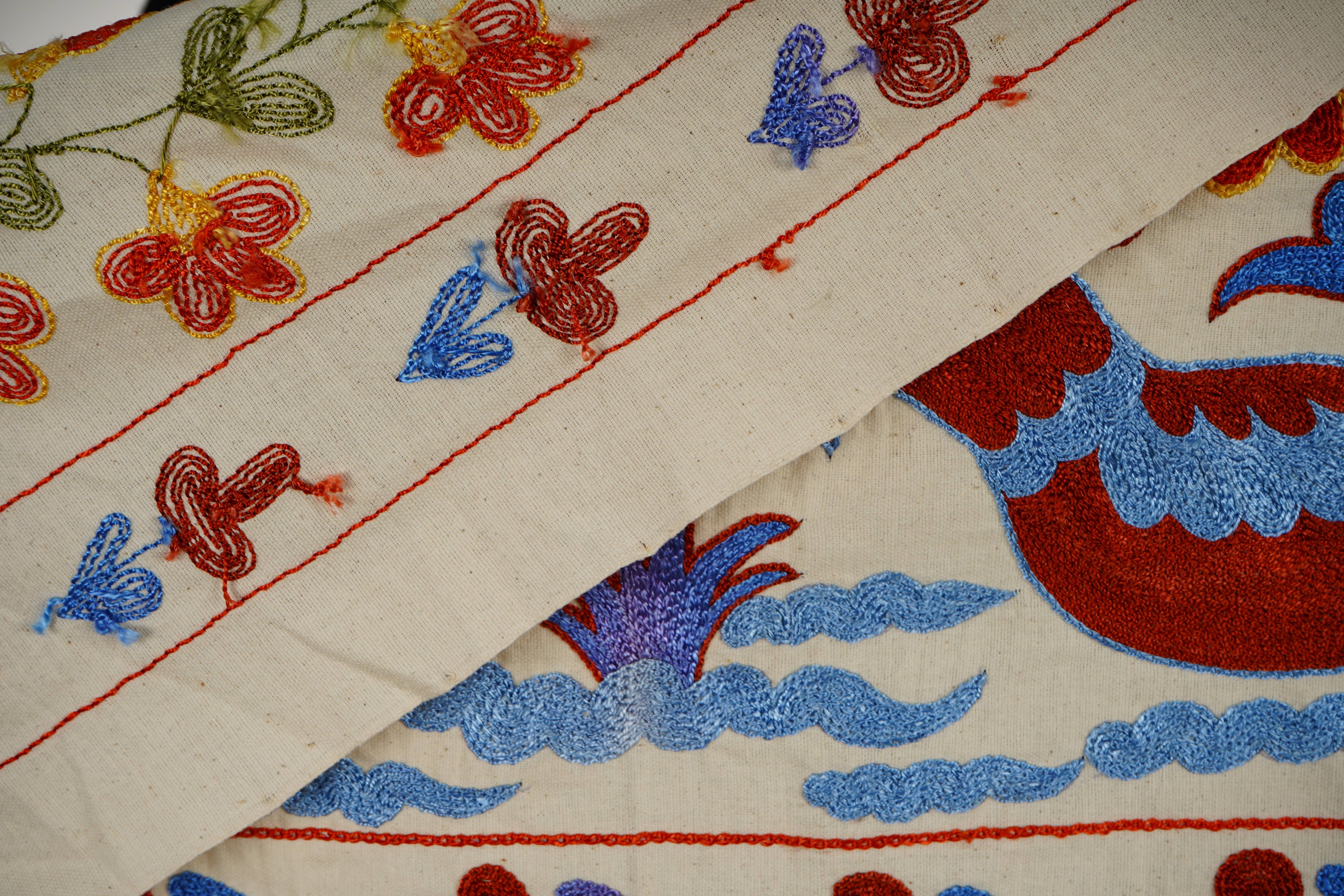 Bird Suzani Wall Hanging & Tablecloth | 18'' x 38''