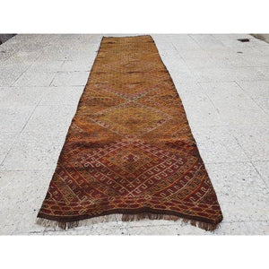 Vintage Turkish Kilim Runner 2'4'' x 8'9''