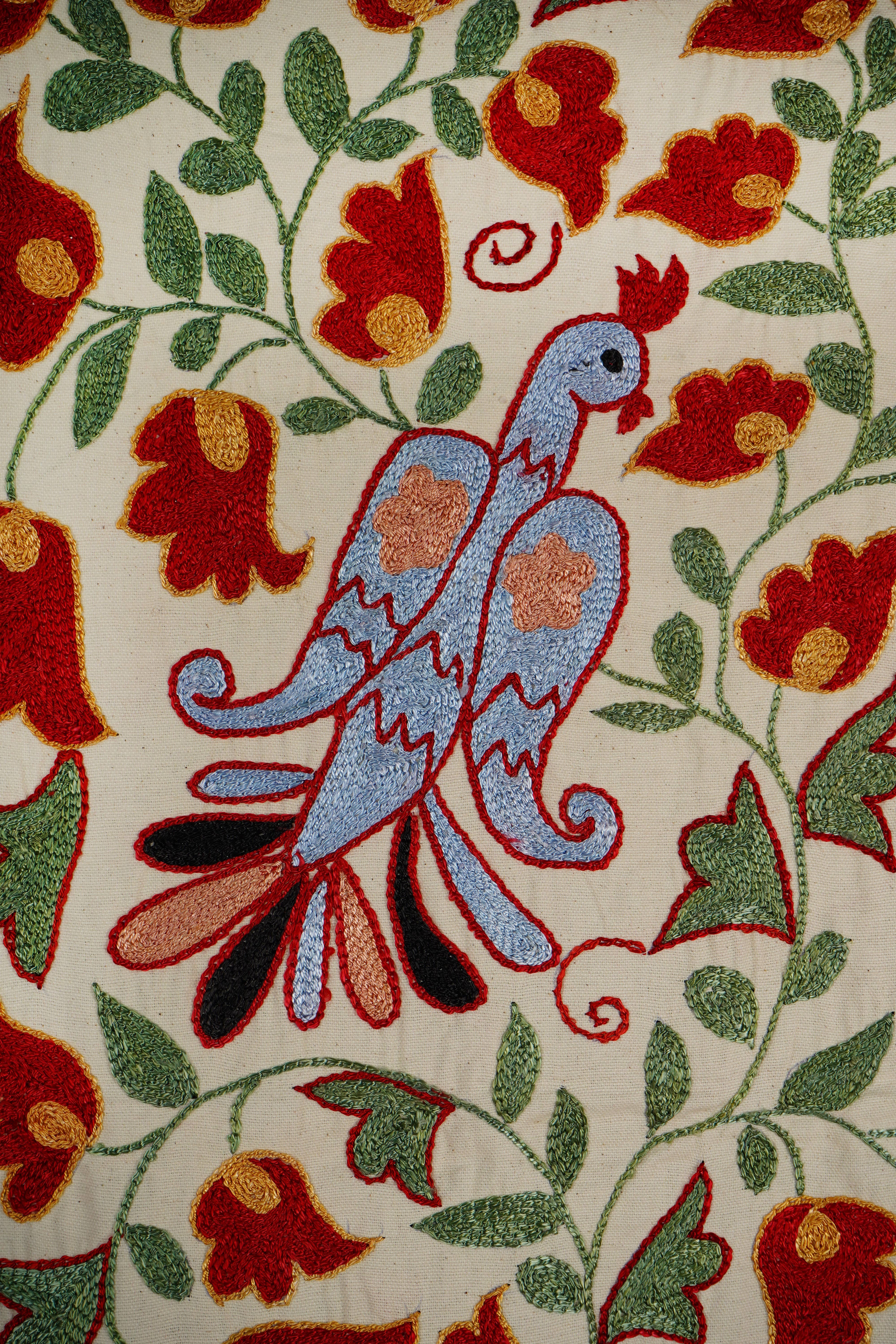 Bird Suzani Wall Hanging & Tablecloth | 20'' x 36''