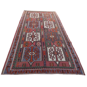 Vintage Caucasian Kilim Rug 5'9'' x 10'6''
