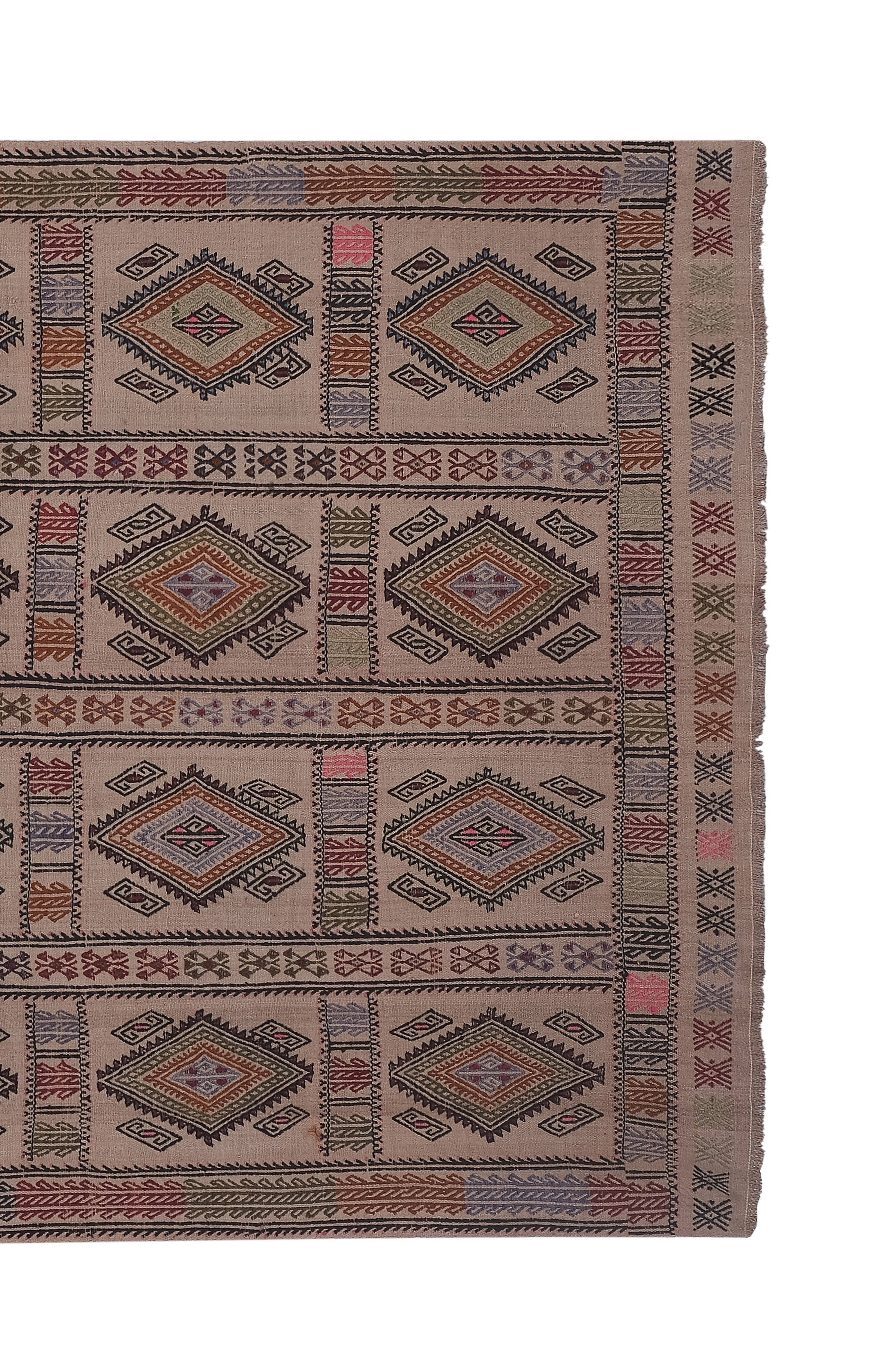 Vintage Turkish Anatolian Kilim Rug 5'3'' x 7'5''