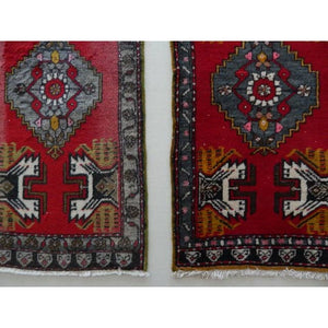 Vintage Turkish Yastik Rugs Set of 2 | 21'' x 41''