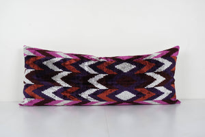 Silk Ikat Velvet Pillow Cover Set of 3 | 16'' x 24''