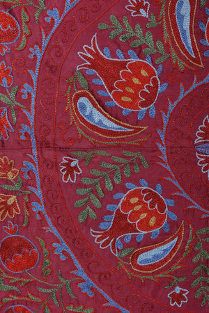 Silk Suzani Wall Hanging & Bedspread | 3'1'' x 6'2''