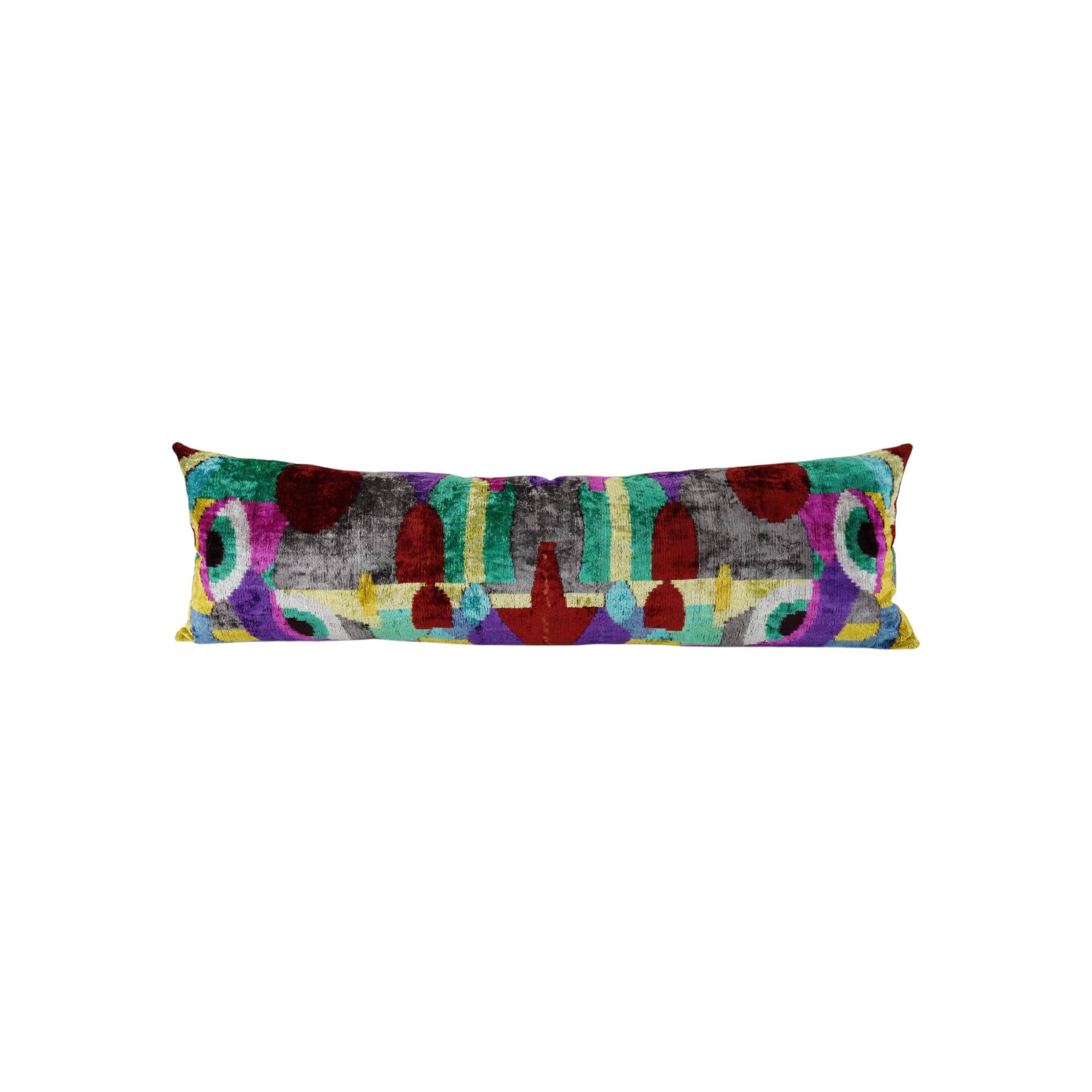 Silk Ikat Velvet Pillow Cover | 16'' x 49''