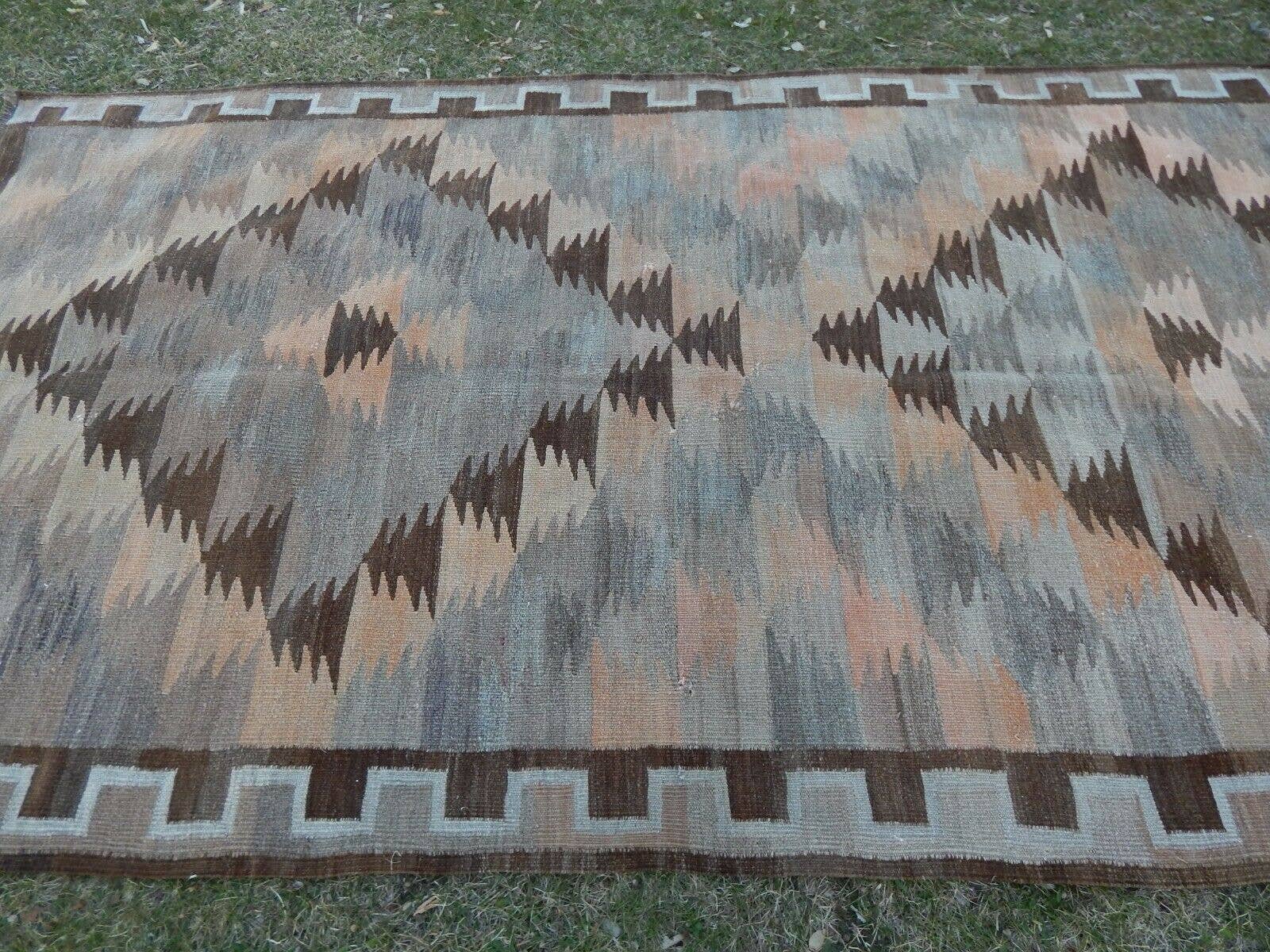 Vintage Turkish Kilim Rug 4'8'' x 9'4''