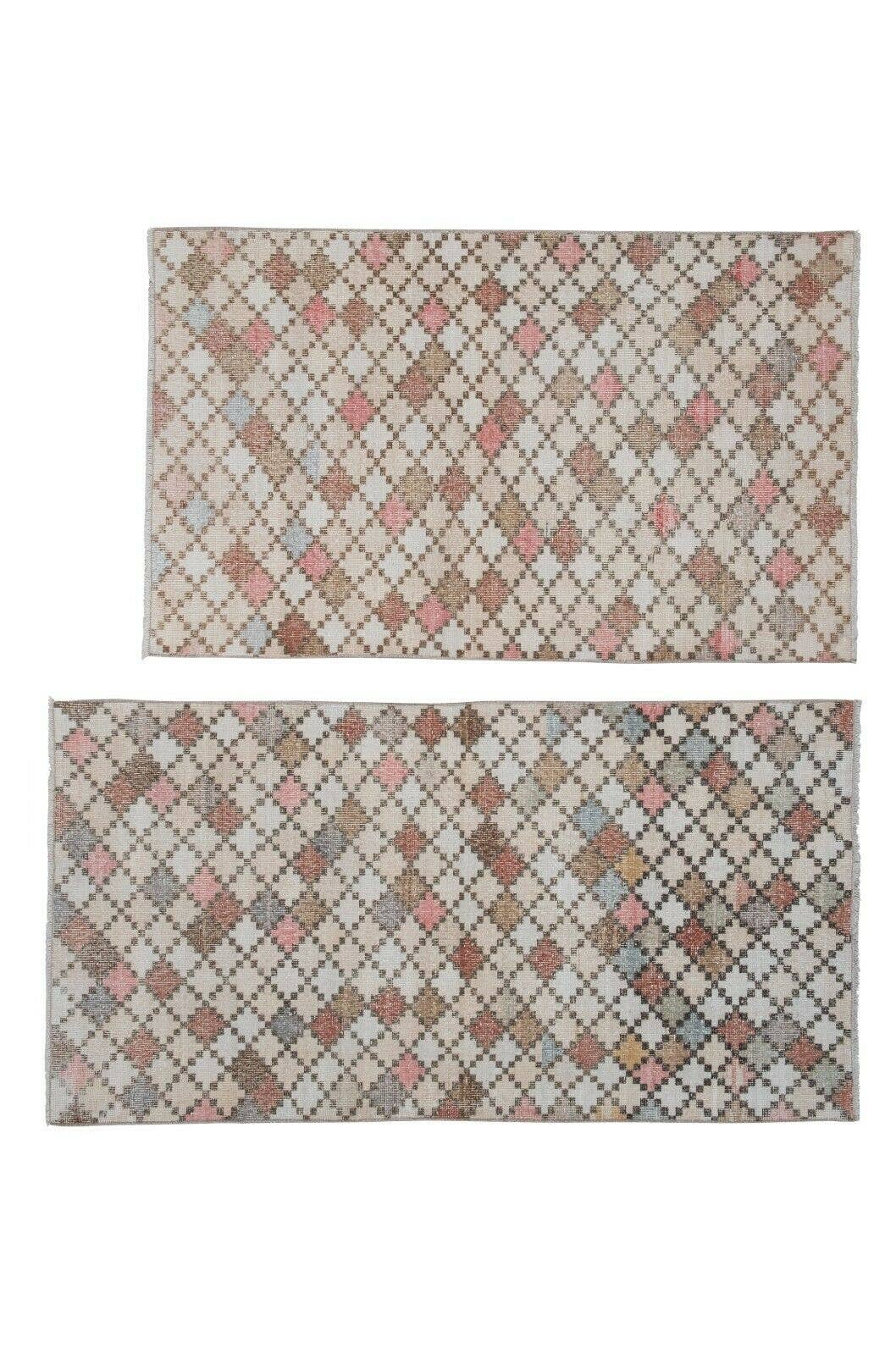 Vintage Turkish Rug Set of 2 | 3'10'' x 6'2''