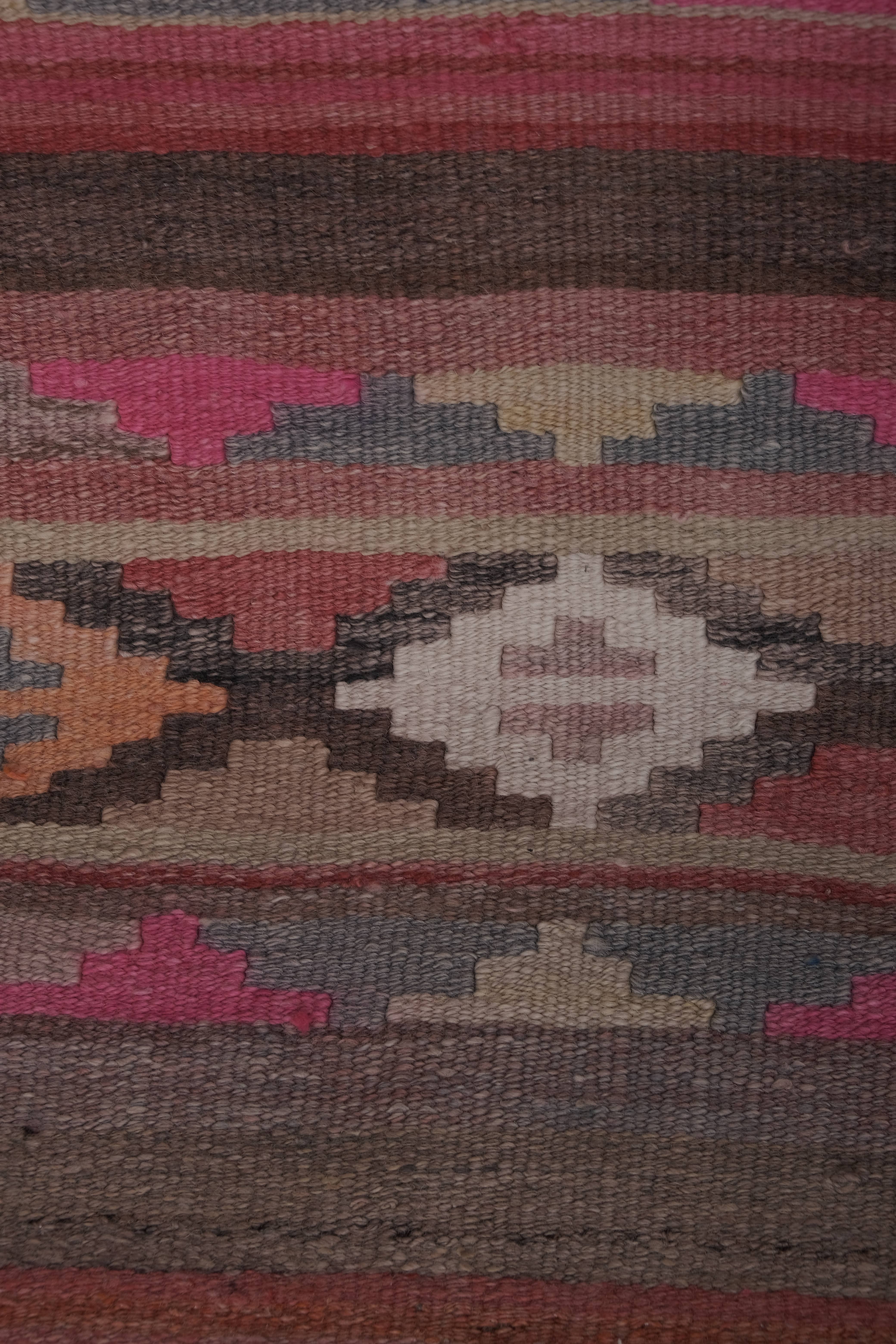 Vintage Turkish Kilim Runner 2'6'' x 20'11''