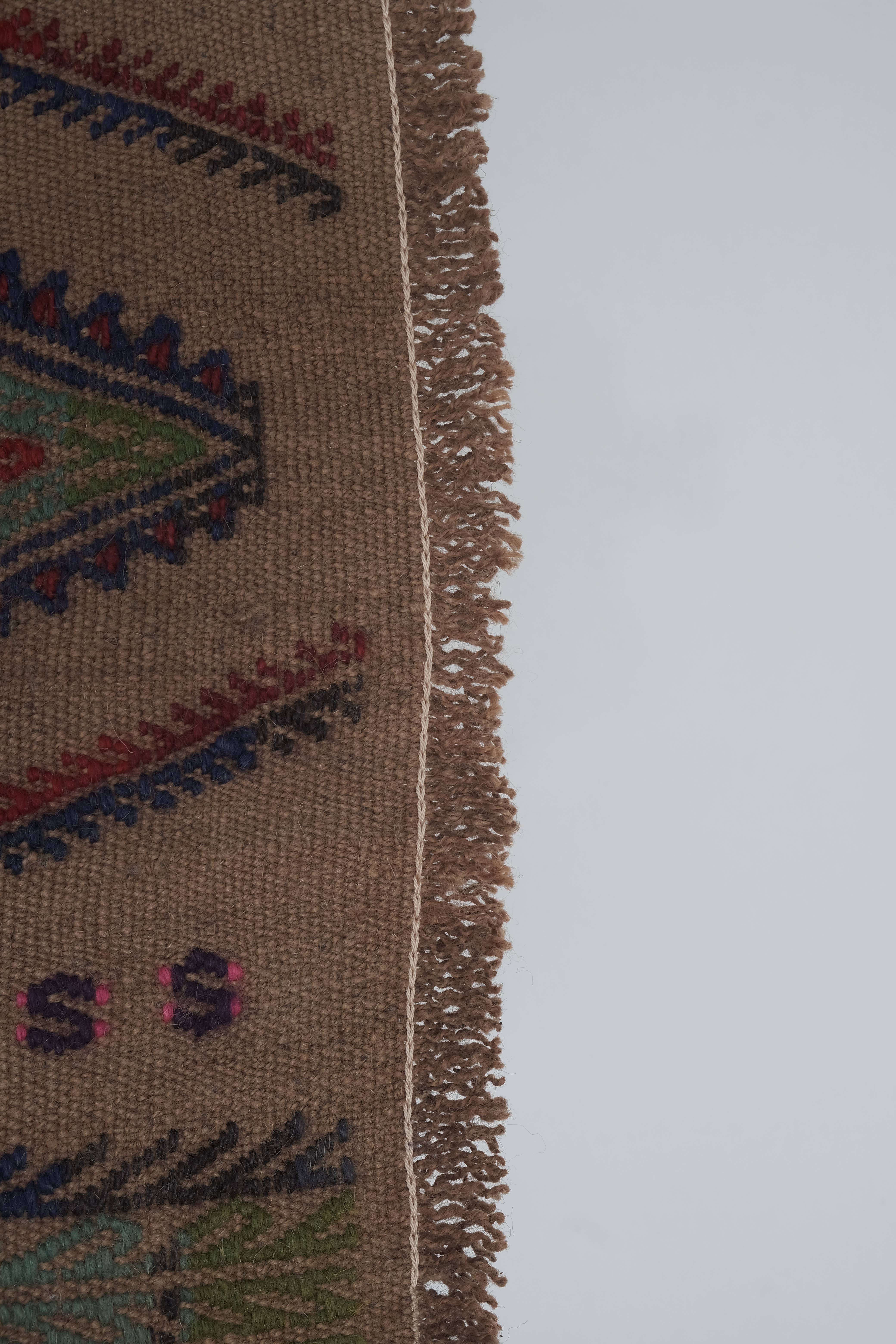 Vintage Turkish Kilim Runner 1'6'' x 13'2''