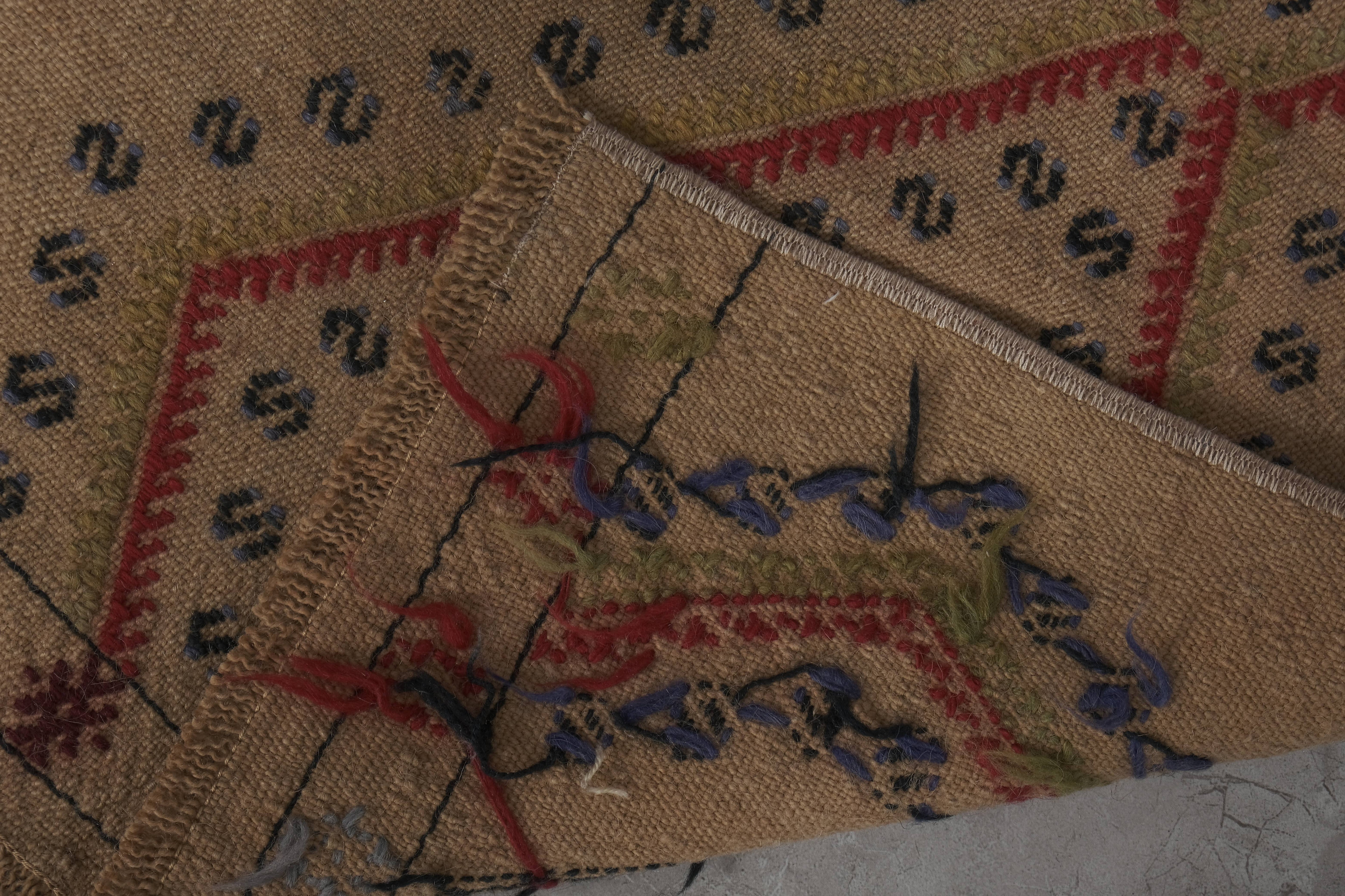 Vintage Turkish Kilim Runner 1'8'' x 14'11''