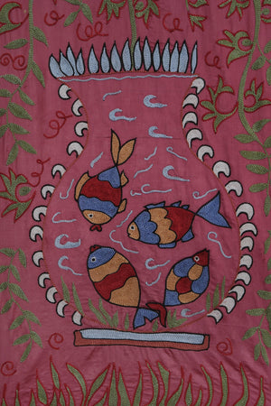 Peacock Suzani Table Runner 1'9'' x 6'3''