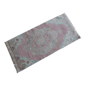 Vintage Oushak Rug 17'' x 37''