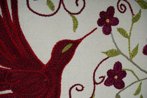 Bird Suzani Pillow Cover | 19'' x 19''