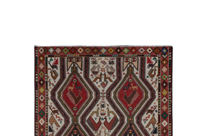 Vintage Turkish Soumac Kilim Rug 6'2'' x 9'5''