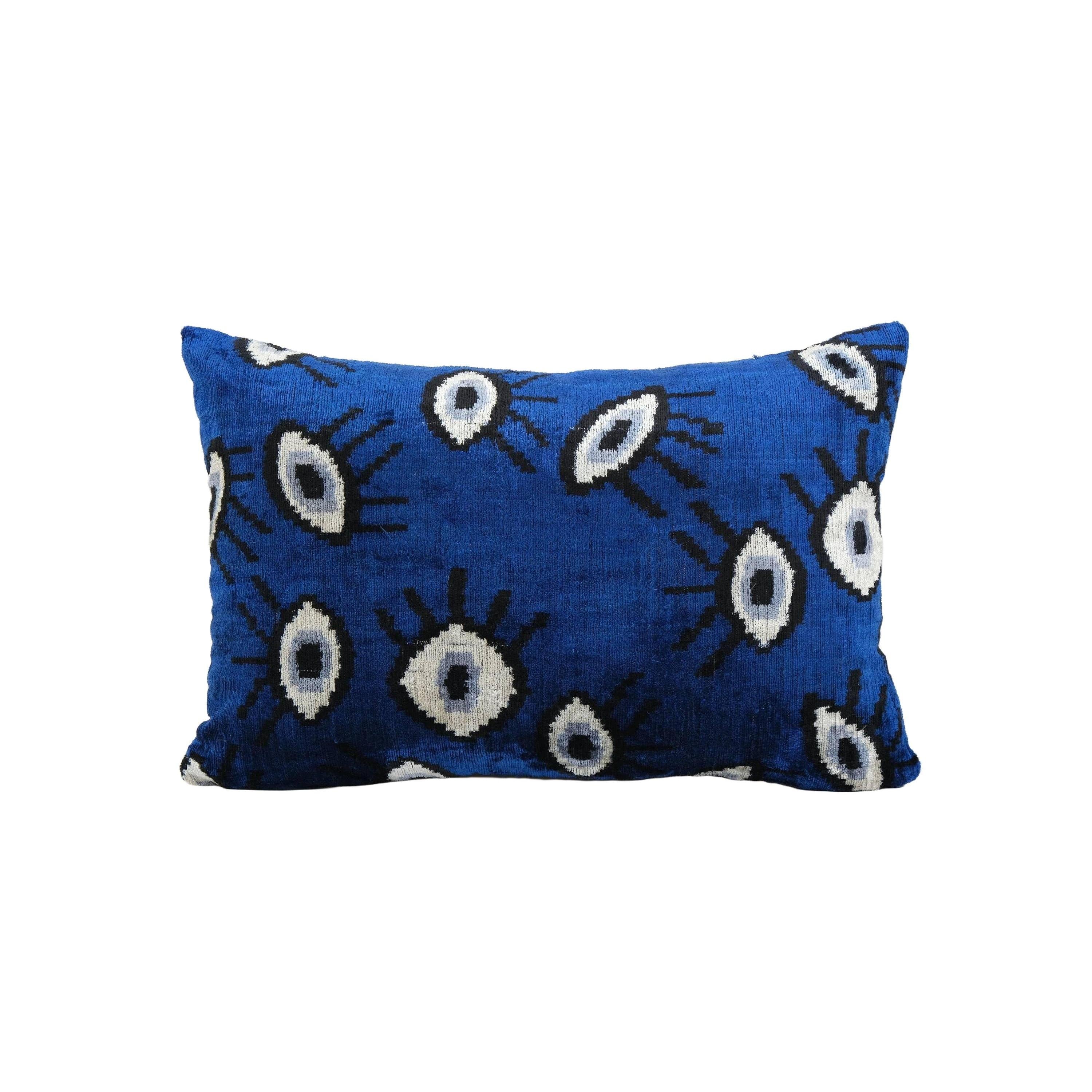 Silk Ikat Velvet Pillow Cover | 16'' x 24''