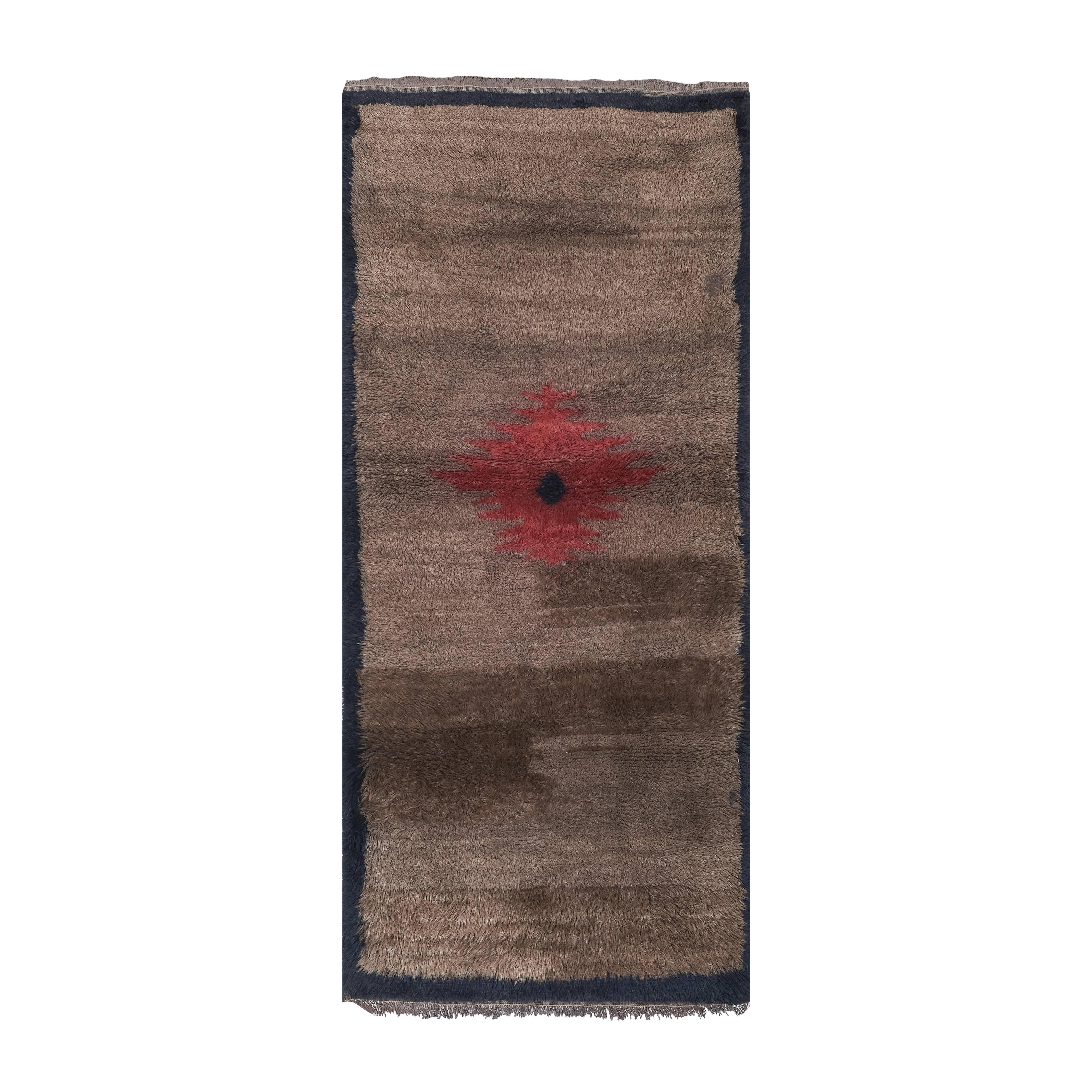 Vintage Turkish Tulu Rug 3'2'' x 6'10''