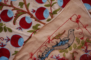 Silk Suzani Wall Hanging & Bedspread 3'4'' x 6'1''