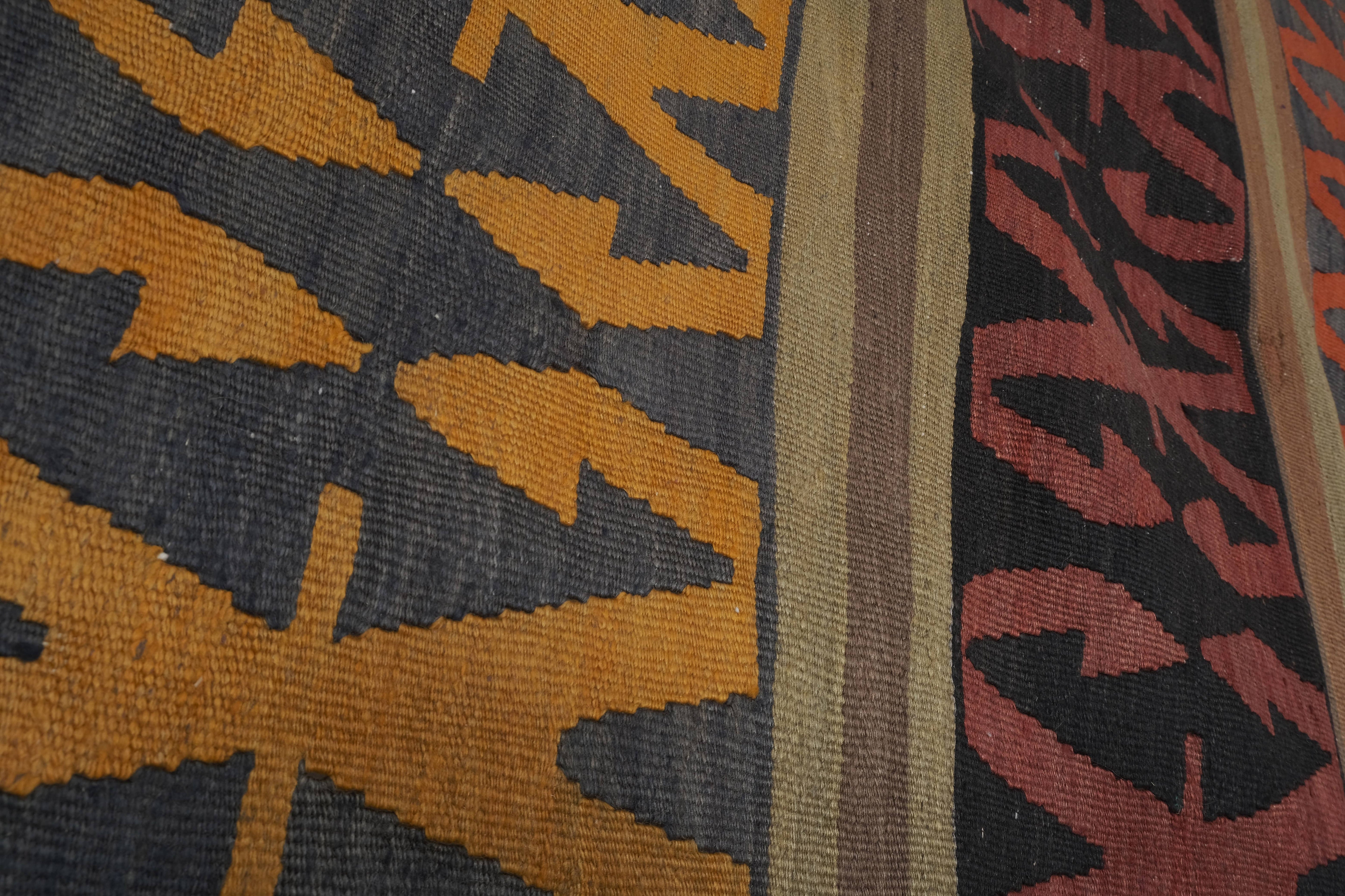 Vintage Turkish Konya Kilim Runner 4'11'' x 10'1''