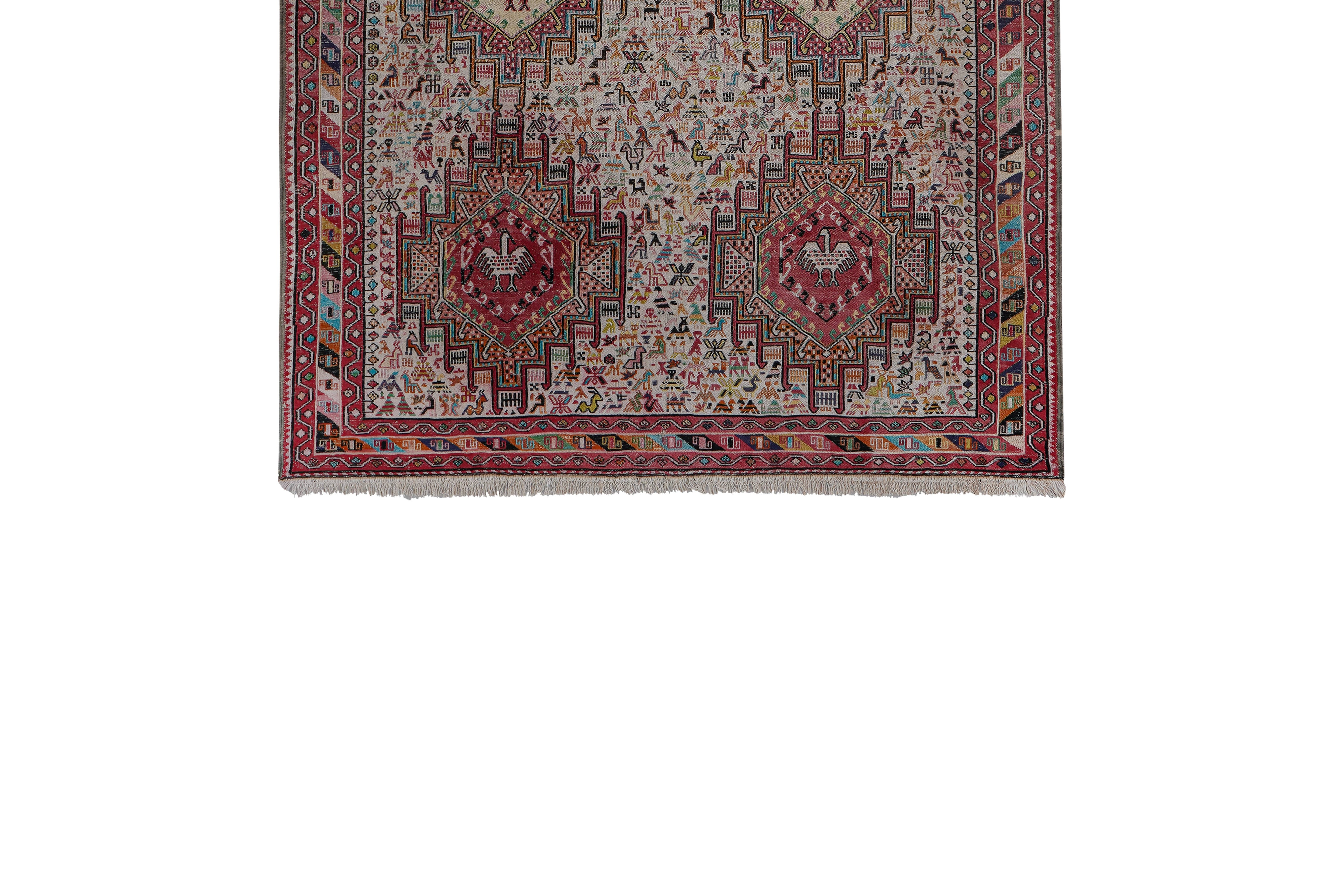 Vintage Soumac Kilim Rug 4' x 6'5''