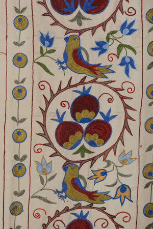 Bird Suzani Table Runner | 1'9'' x 6'2''