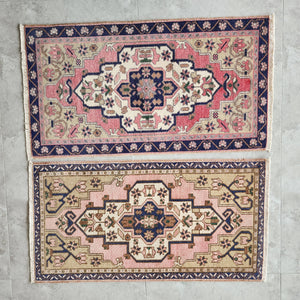 Vintage Oushak Yastik Rugs Set of 2 | 22'' x 40''