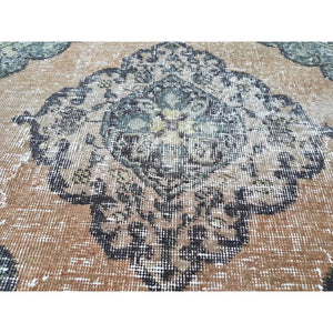 Vintage Turkish Anatolian Oushak Rug 4'7'' x 12'4''