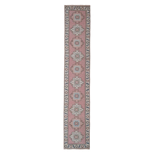 Vintage Turkish Runner Rug 2'6'' x 13'
