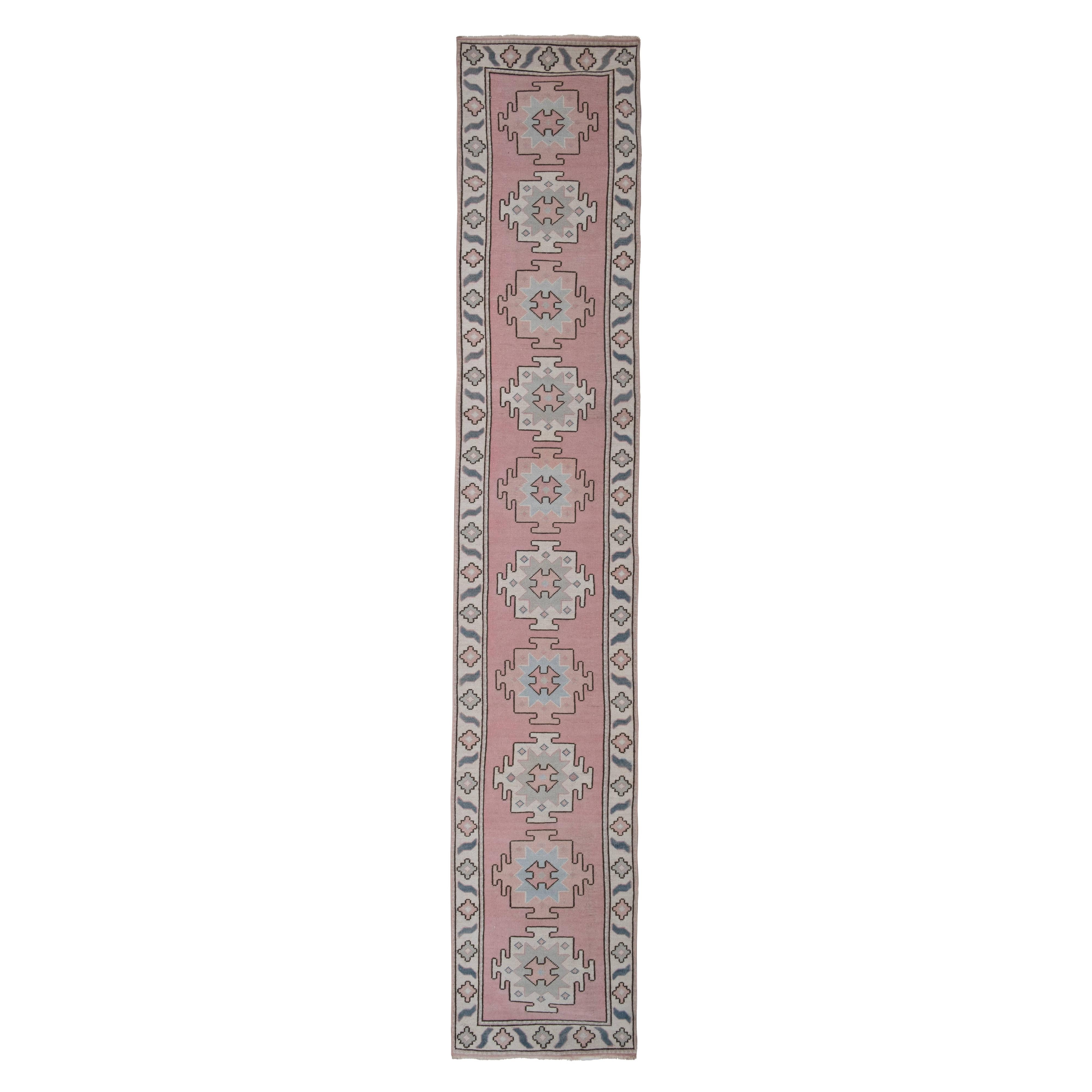 Vintage Turkish Runner Rug 2'6'' x 13'