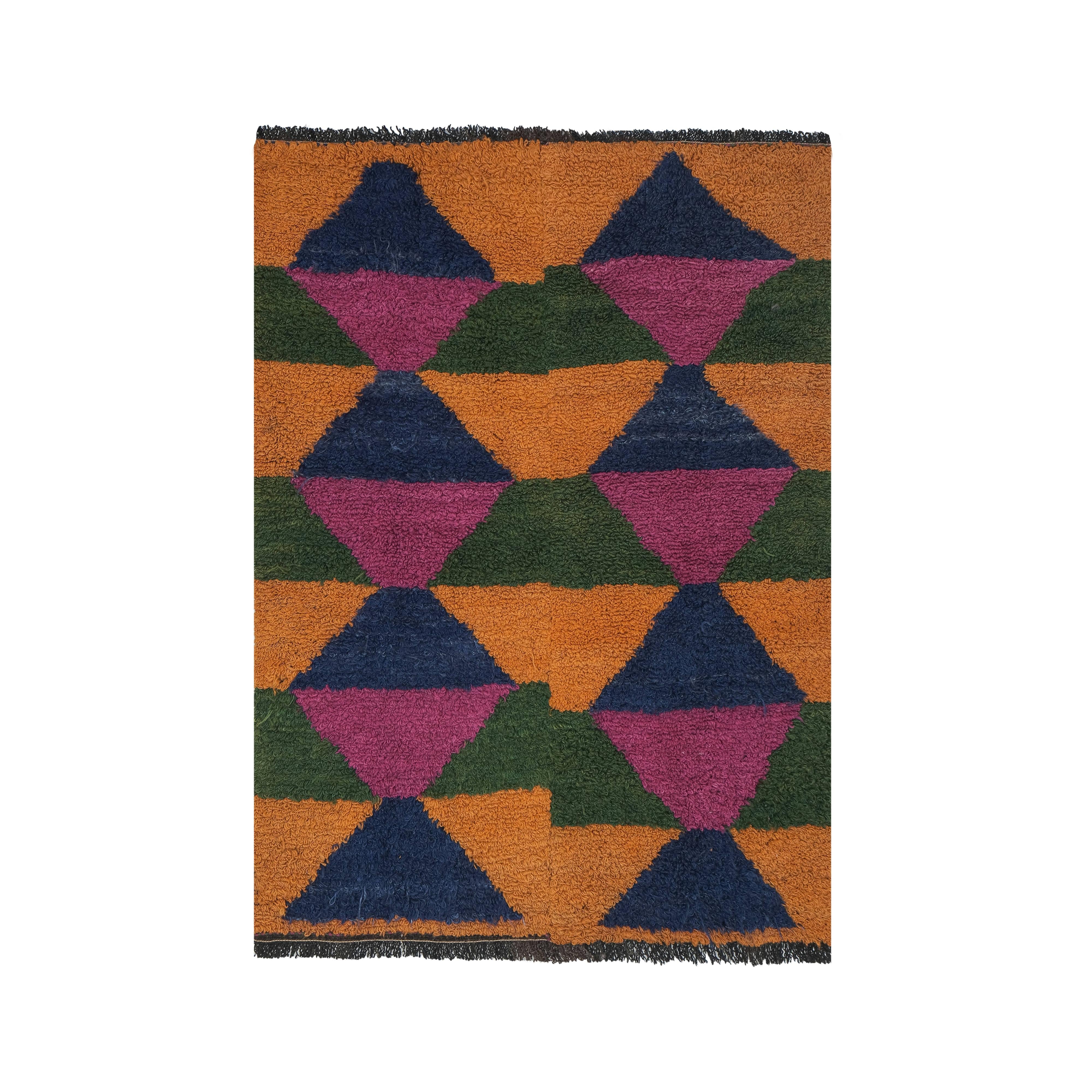 Vintage Turkish Shaggy Tulu Rug 42'' x 54''
