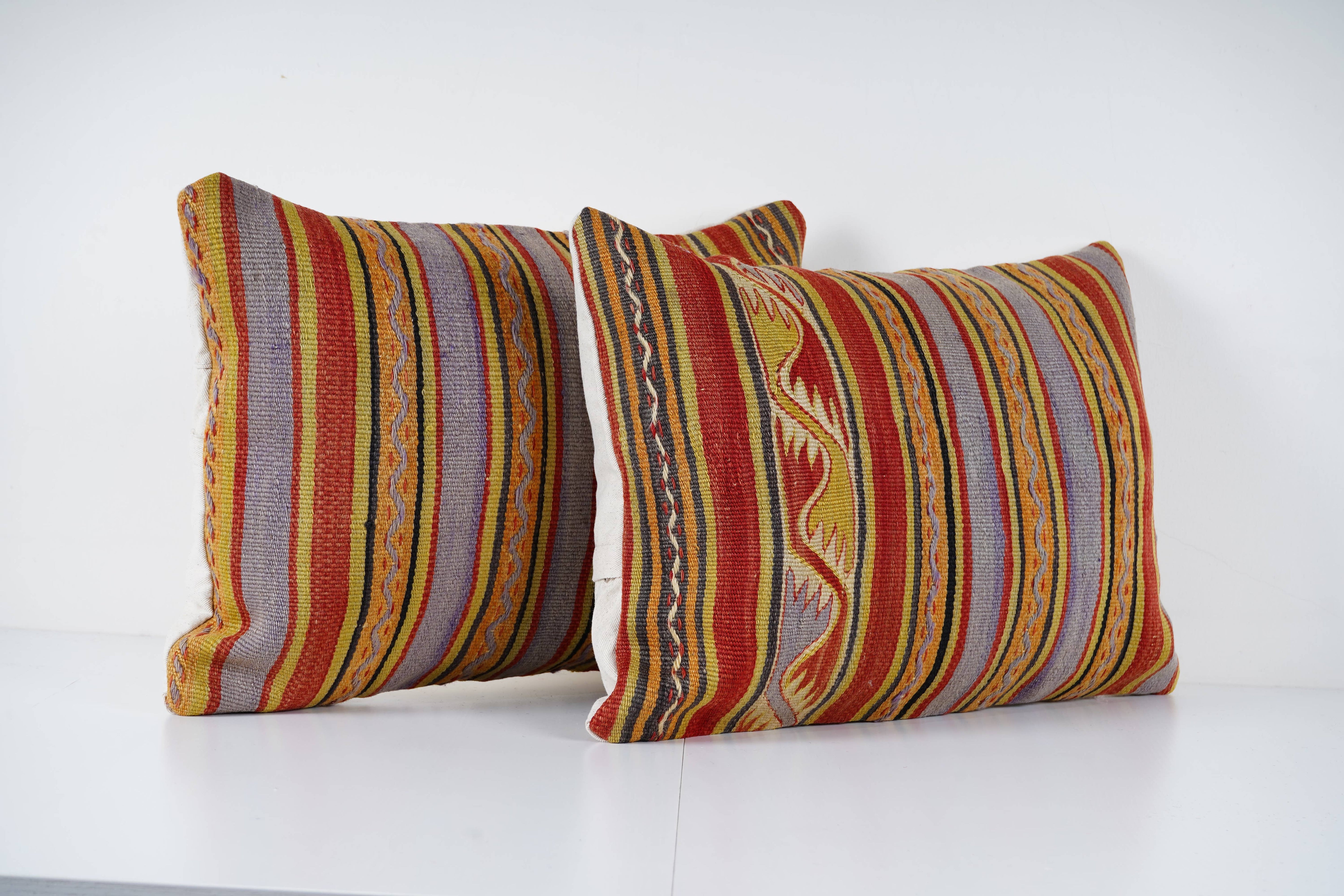 Kilim Pillow Cover Set of 2 | 16'' x 24''