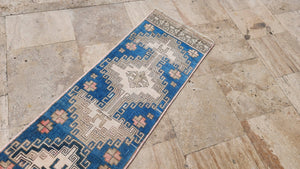 Vintage Turkish Anatolian Oushak Runner 1'9'' x 6'9''