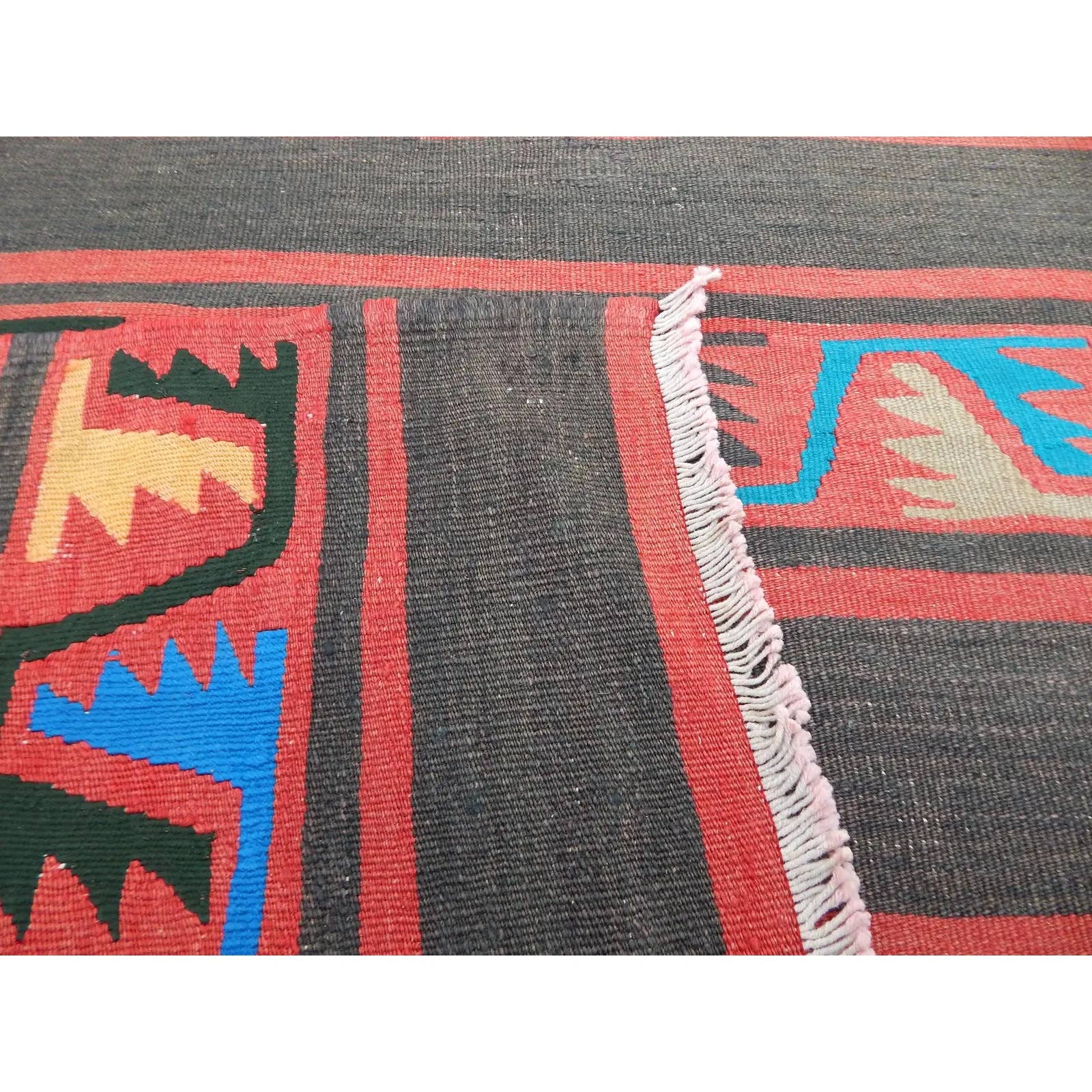 Vintage Turkish Kilim Runner 3'6'' x 9'6''