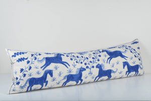 Horse Suzani Bedding Pillow Cover | 17'' x 57''