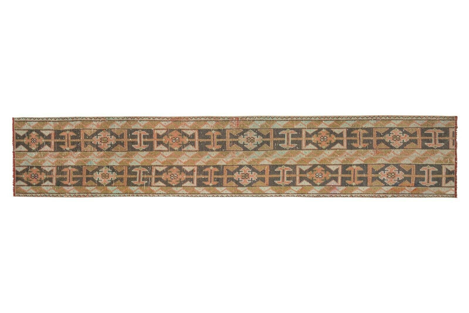 Vintage Turkish Runner Rug 1'8'' x 8'7''