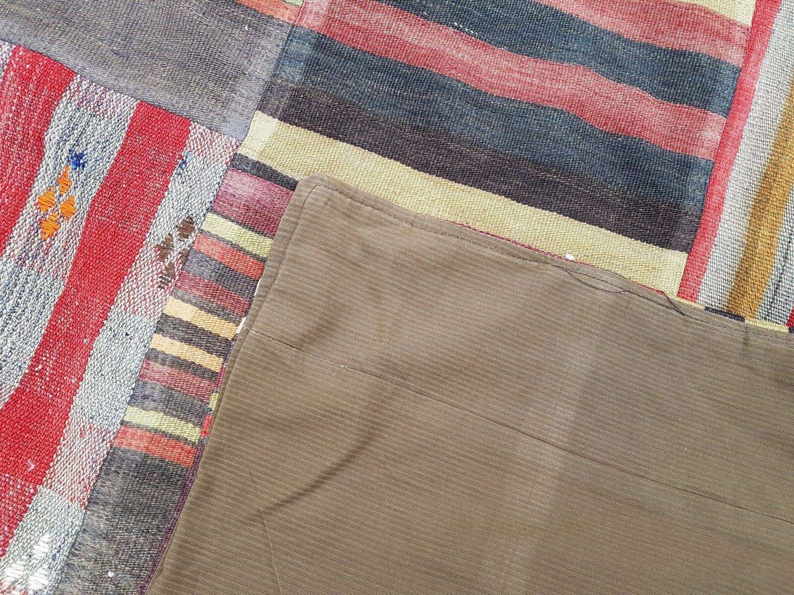Vintage Turkish Patchwork Kilim Rug 7'1'' x 9'10''