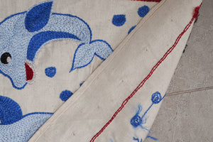 Fish Suzani Wall Hanging & Tablecloth | 20'' x 58''