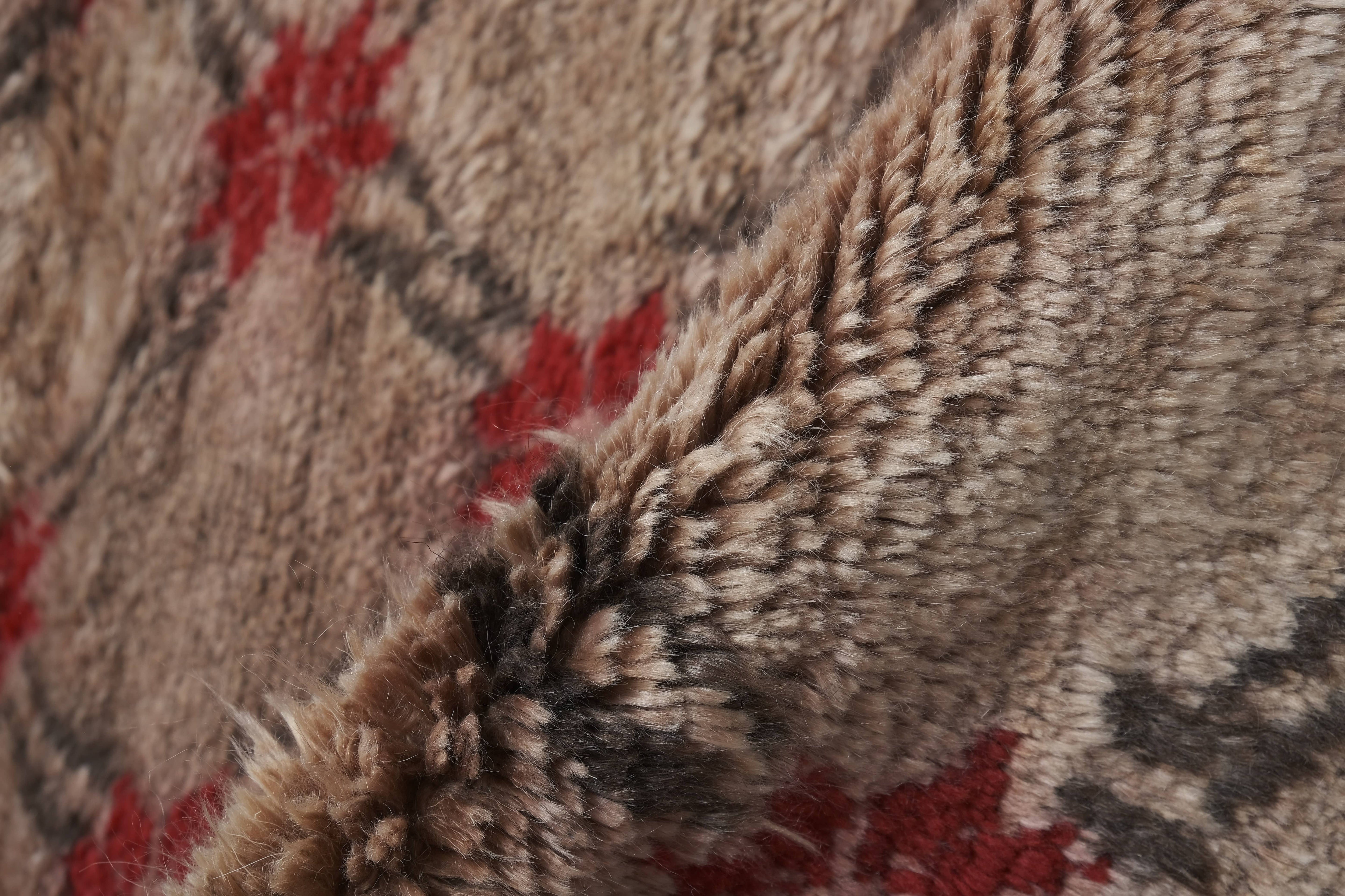 Vintage Turkish Tulu Rug 4'2'' x 7'1''