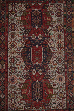 Vintage Soumac Kilim Rug 4' x 6'4''