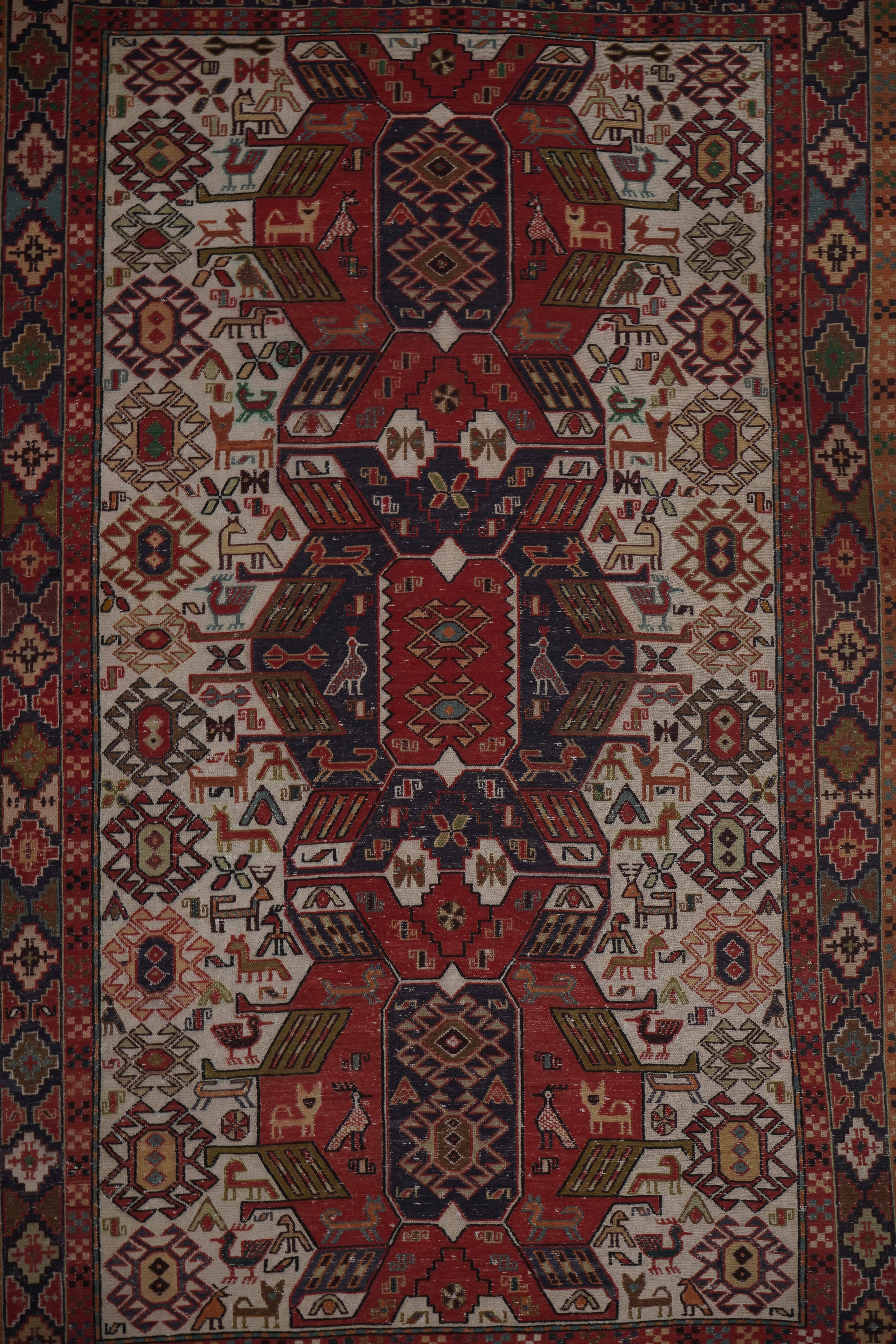 Vintage Soumac Kilim Rug 4' x 6'4''