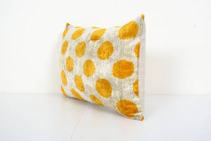 Silk Ikat Velvet Pillow Cover | 16'' x 24''