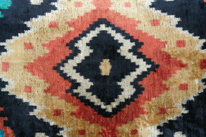 Silk Ikat Velvet Pillow Cover | 16'' x 24''