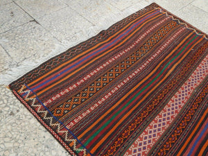 Vintage Turkish Kilim Rug 4'3'' x 9'8''
