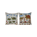 Turtle Suzani Pillow Cover | 18'' x 19''