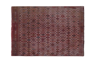 Vintage Turkish Kilim Rug 5'9'' x 8'2''
