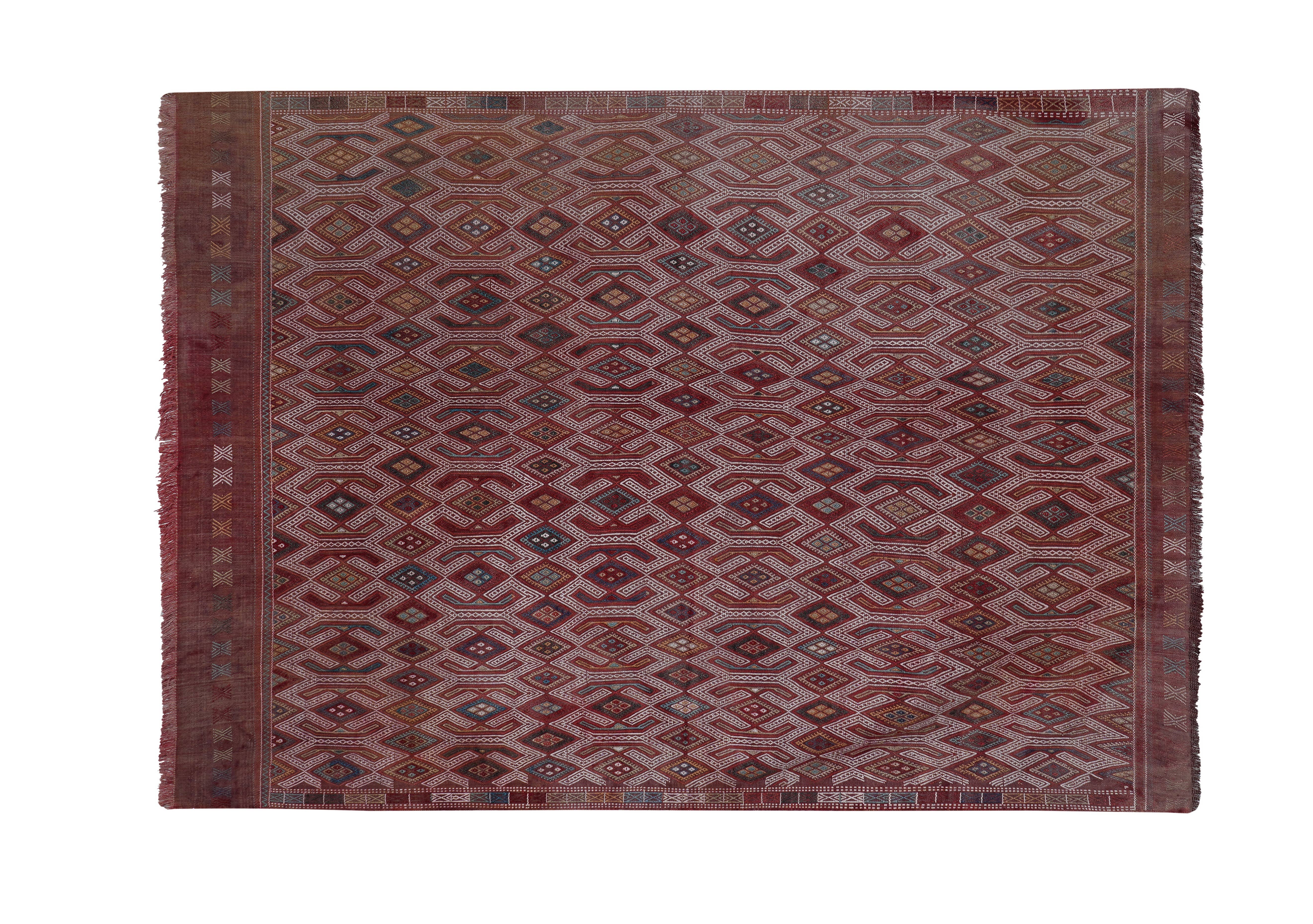 Vintage Turkish Kilim Rug 5'9'' x 8'2''