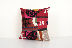 Suzani Patchwork Pillow Cover | 17'' x 18''