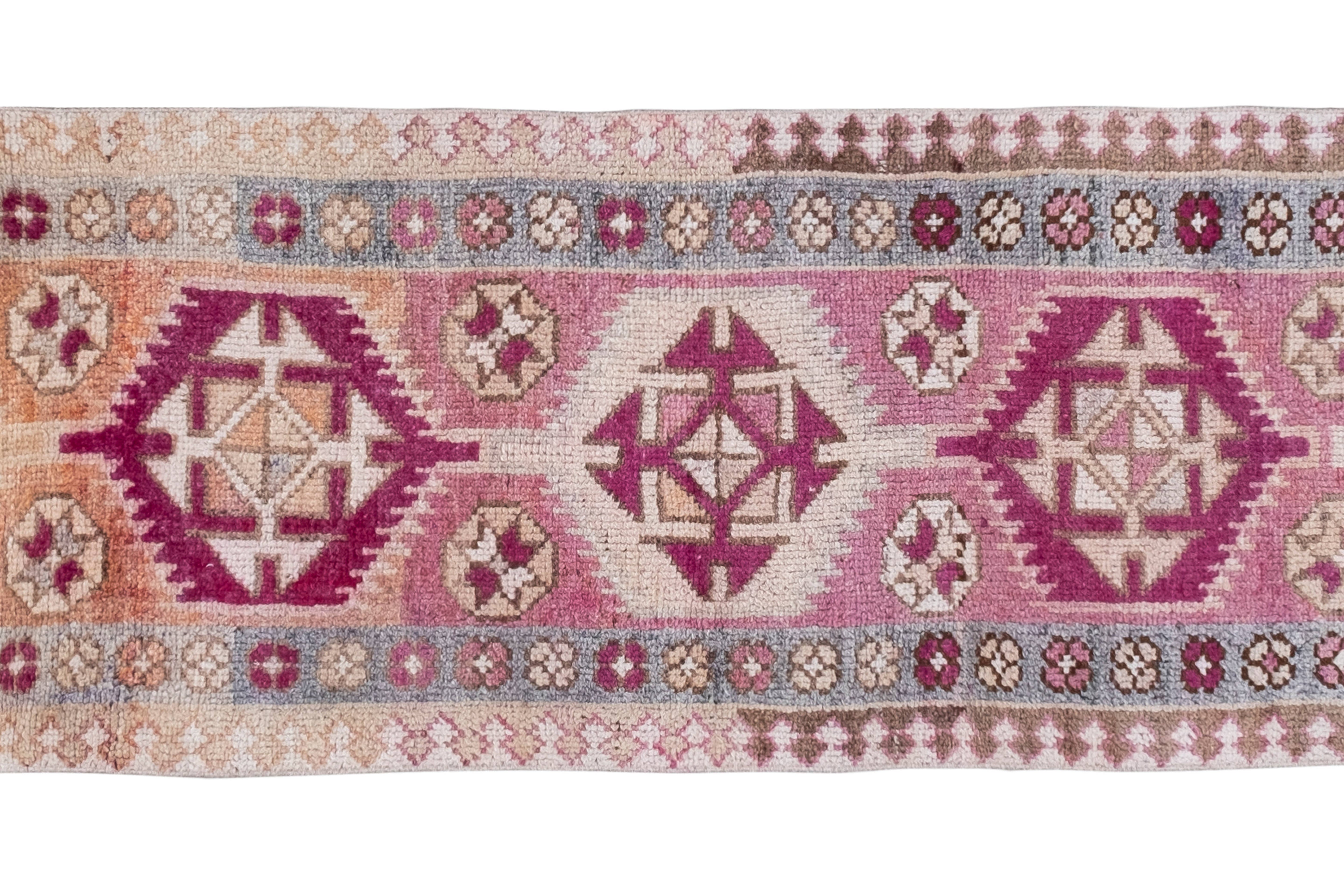 Vintage Turkish Runner Rug 2'7'' x 13'2''